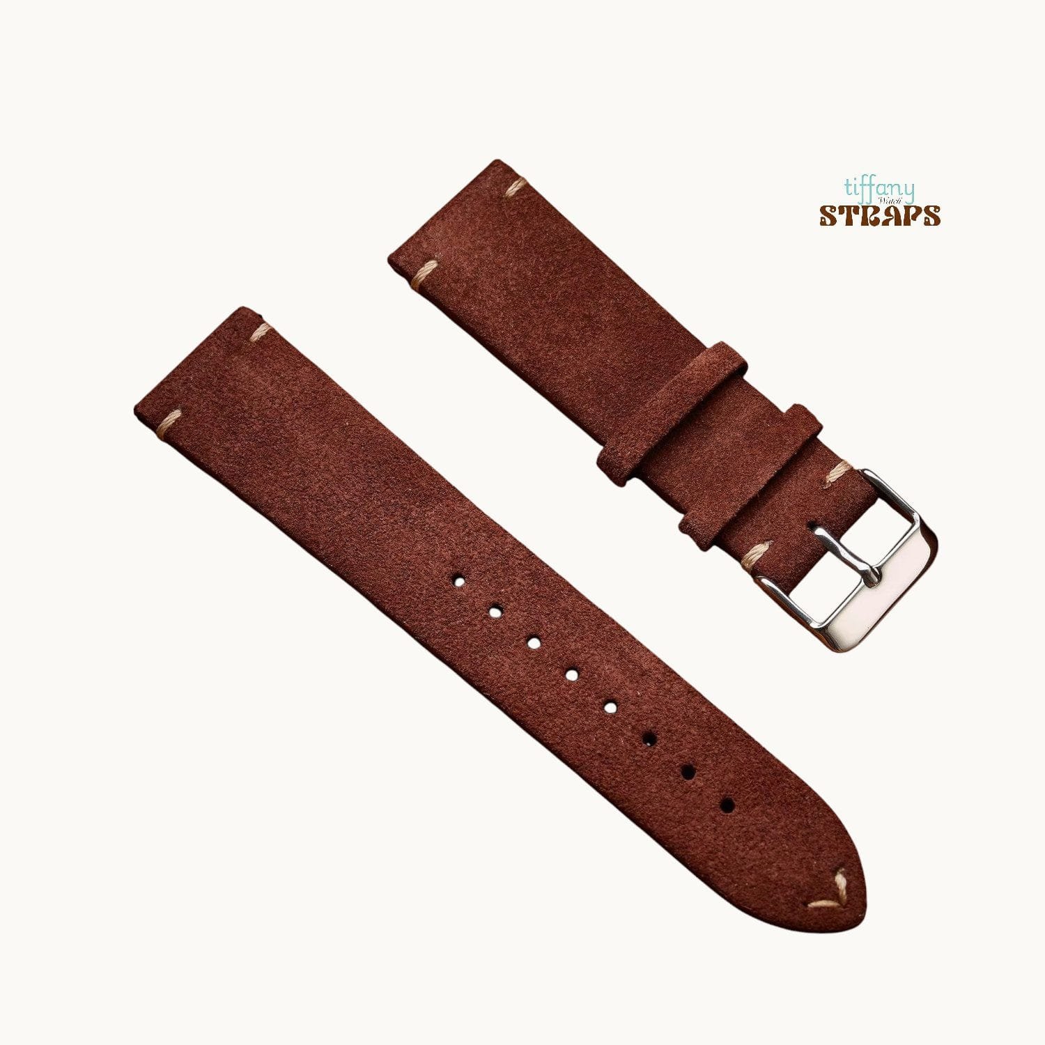 Suede Leather Straps Coffee Brown