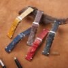 Ostrich Pattern Leather Straps