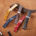 Ostrich Pattern Leather Straps