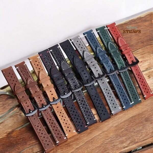 Racing Leather Strap (Silver Buckle)