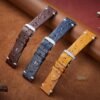 Ostrich Pattern Leather Straps - Thumbnail Image 7