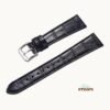 Alligator Emboss Slim Leather Strap - Thumbnail Image 2