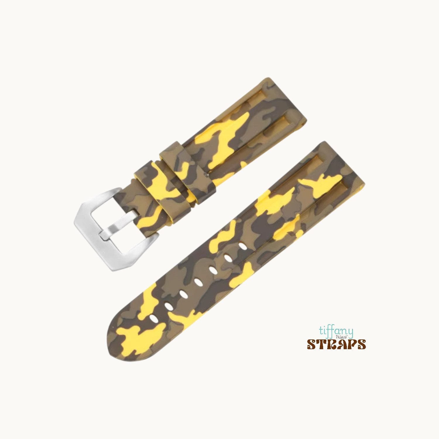 Yellow Camouflage Silicone Strap