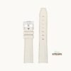 Curved Omega Textured Strap Light Beige with White Stitch