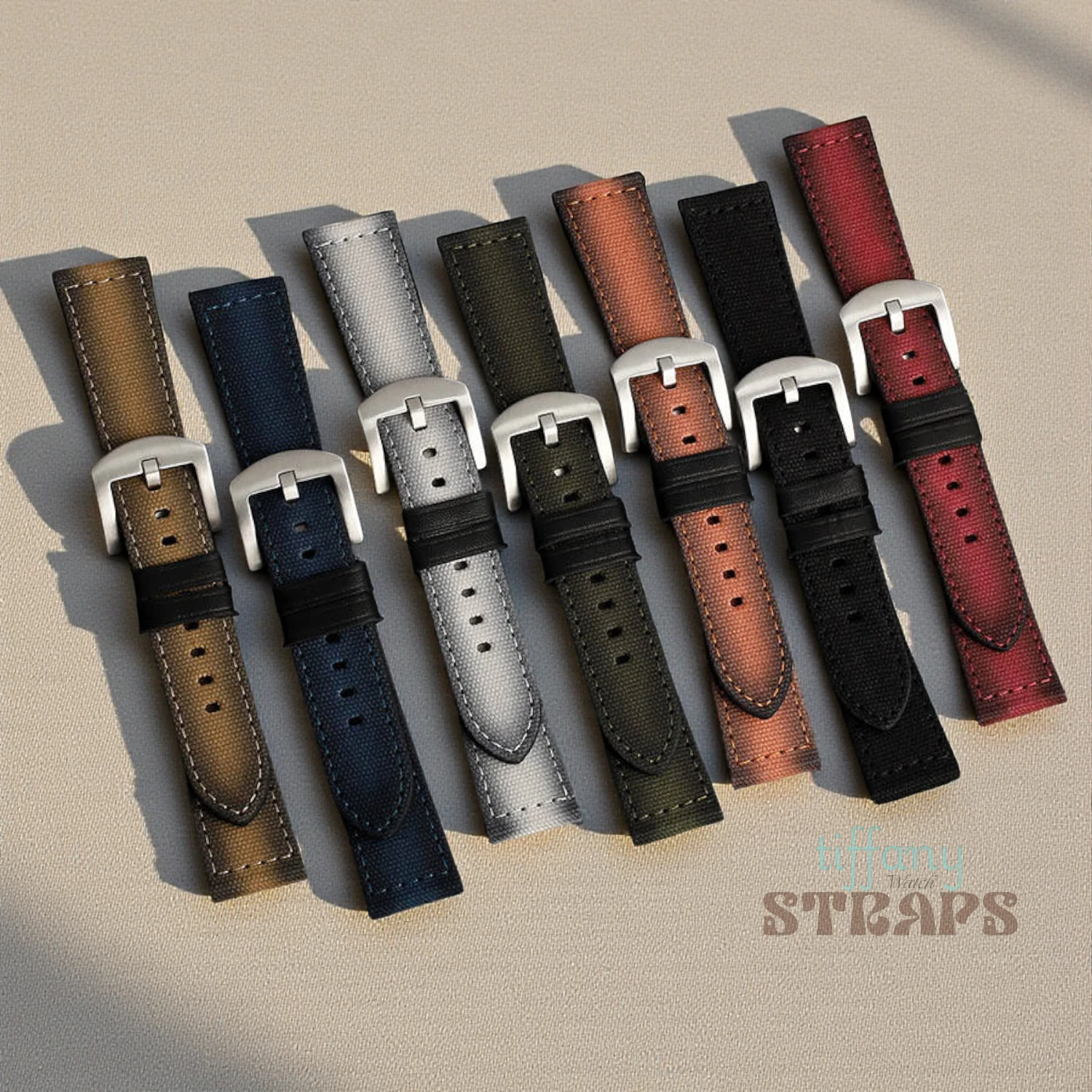 Gradiant Canvas Straps with Quick Release by Tiffany Watch Straps