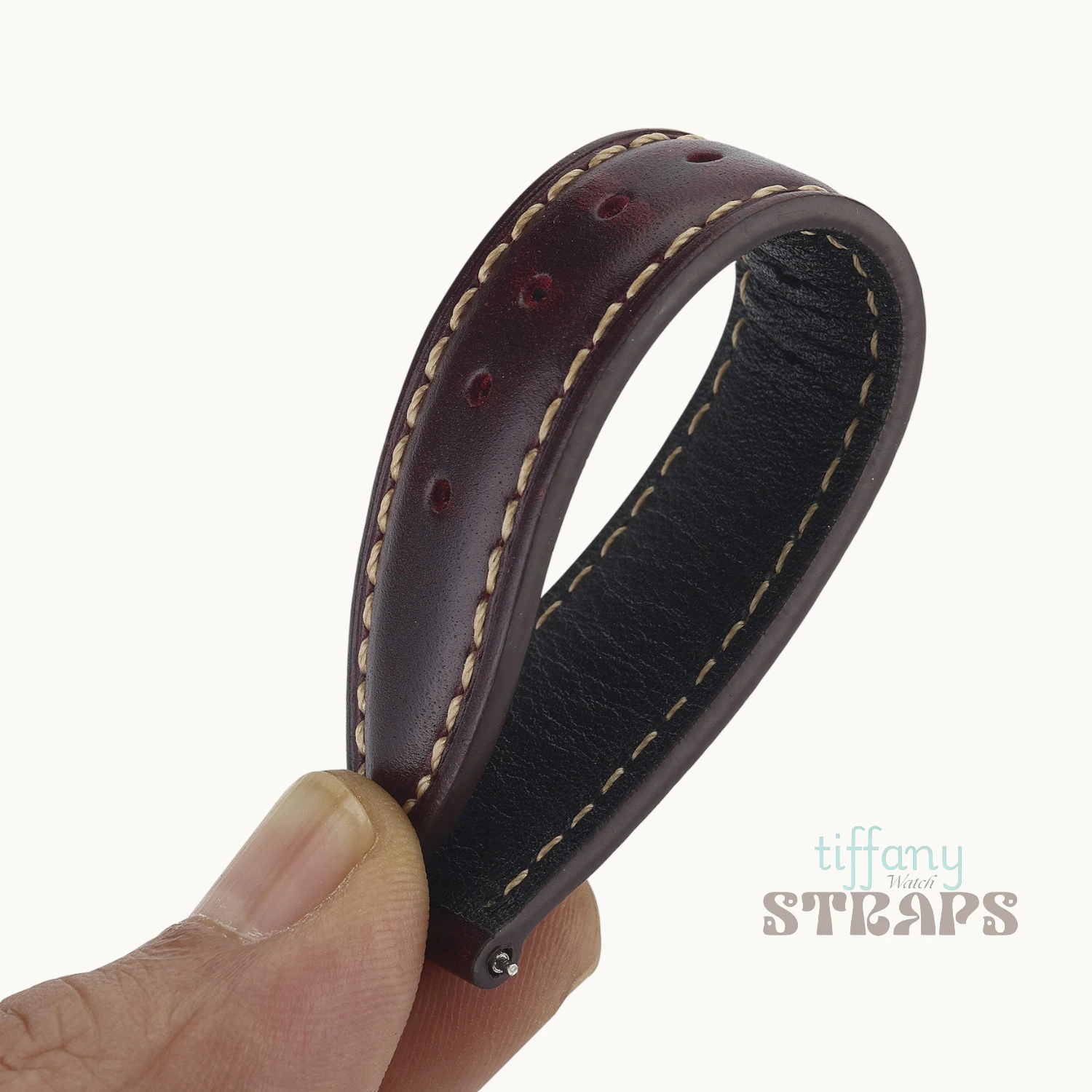 Pull-up Padded Leather Strap - wax finish - Image 12