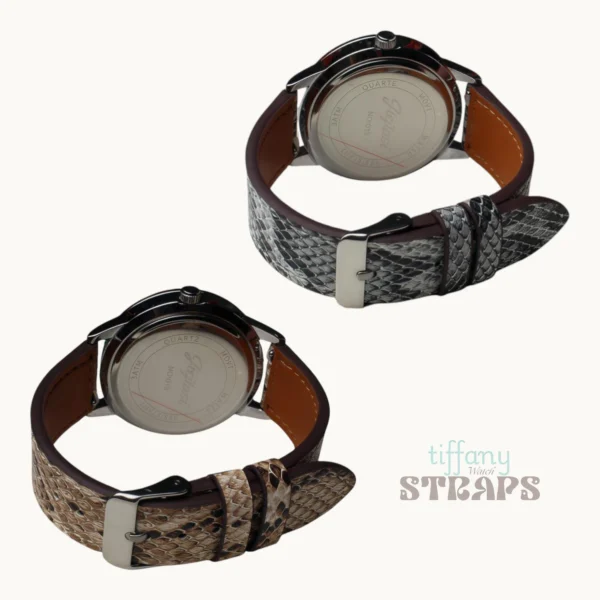 Snake Texture Leather Straps with Quick Release by Tiffany Watch Straps