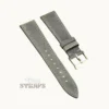 Pull-up Matte Leather Strap Dark Grey