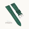 Pull-up Matte Leather Strap Green