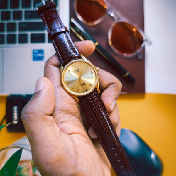 Glossy-Texture Padded Lizard Strap by Tiffany Watch Straps