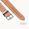 Glossy Snake Emboss Leather Strap - Thumbnail Image 4