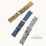Glossy Snake Emboss Leather Strap
